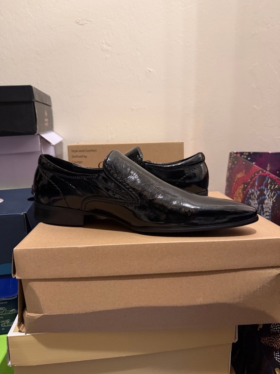 Classic Black Patent Leather Slip-On Loafers